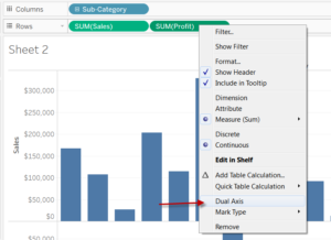 Creating A Dual Axis Chart In Tableau